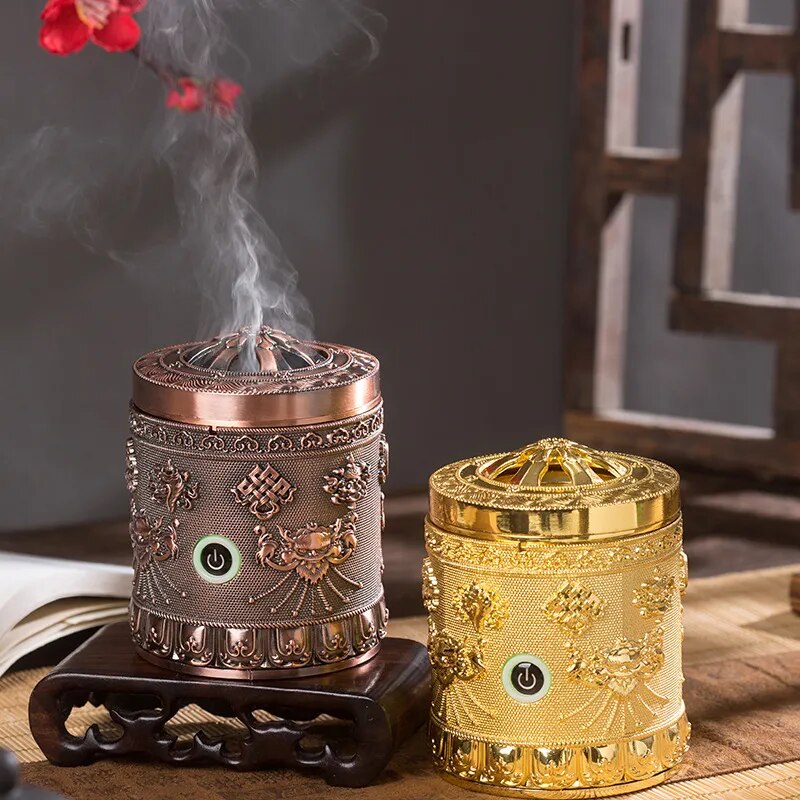 Metal Tibetan Portable Electronic Incense Burner